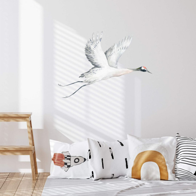 Wandtattoo Fliegender Kranich - Kvilis