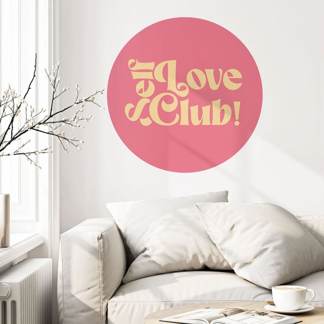 Wandtattoo Self Love Club Pink - Prints by Ayleen - Rund