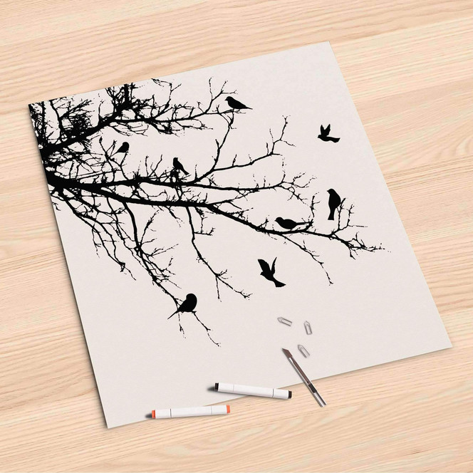 Folienbogen (60x60cm) - Tree and Birds 1- Bild 1