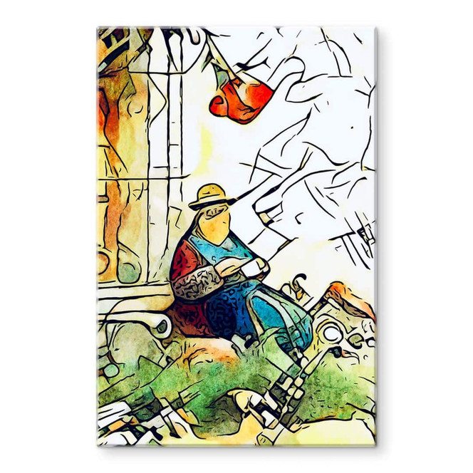 Glasbild Zamart - Kandinsky trifft Peru