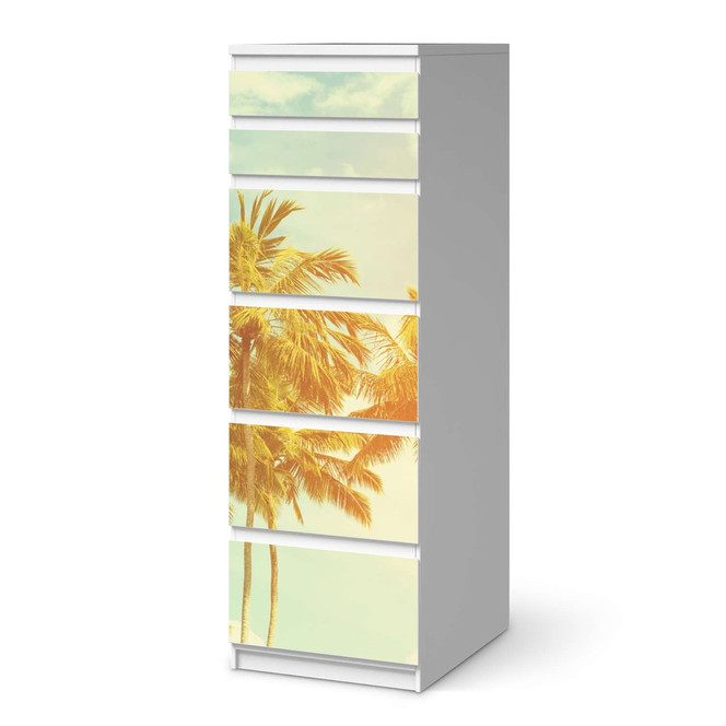 Klebefolie IKEA Malm Kommode 6 Schubladen (schmal) - Sun Flair- Bild 1
