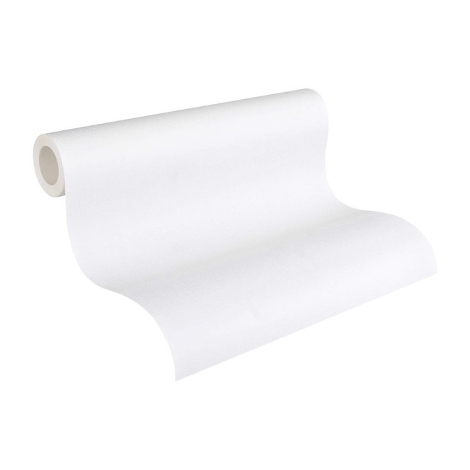 A.S. Création Vliestapete Meistervlies Strukturtapete Uni überstreichbar weiss