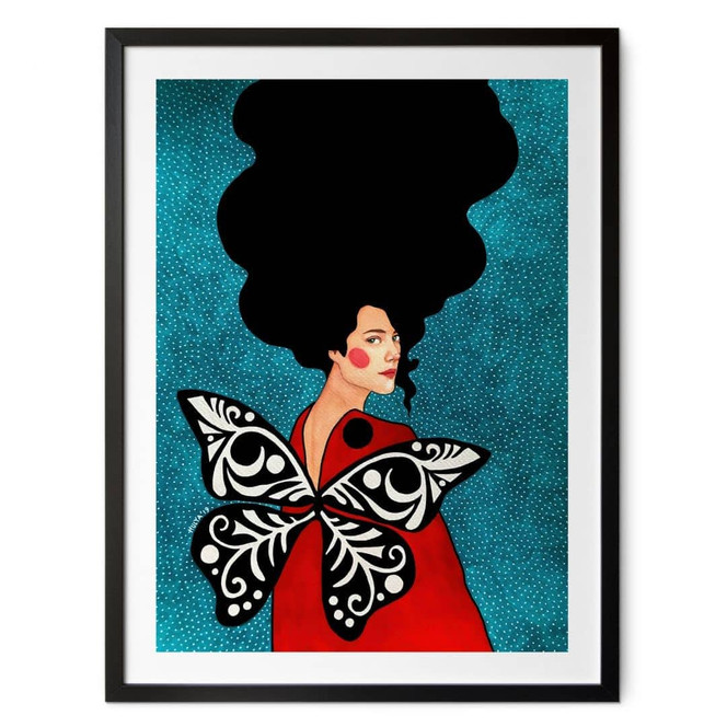 Poster Frau mit Schmetterlingsflügeln - Hülya