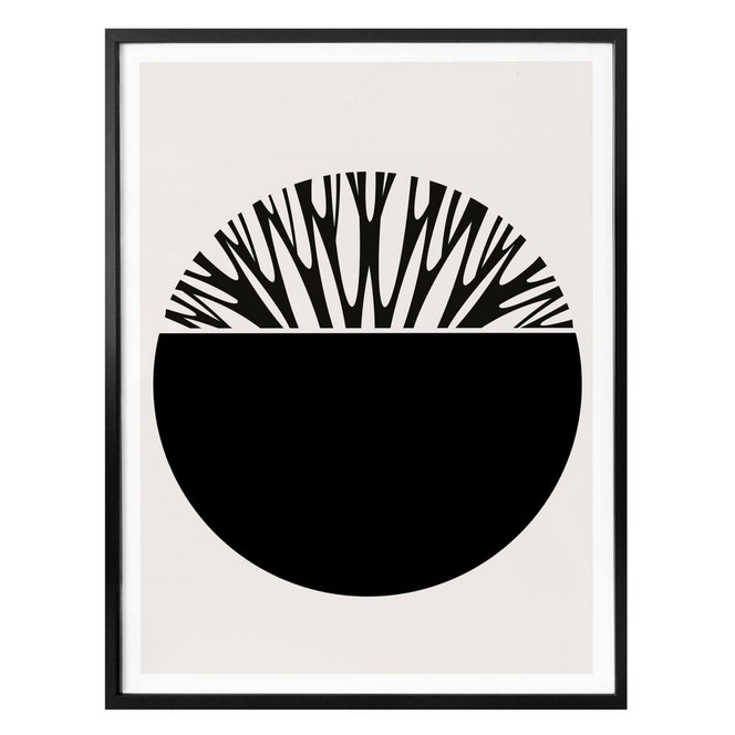 Poster Kubistika - Baum des Lebens - Schwarz