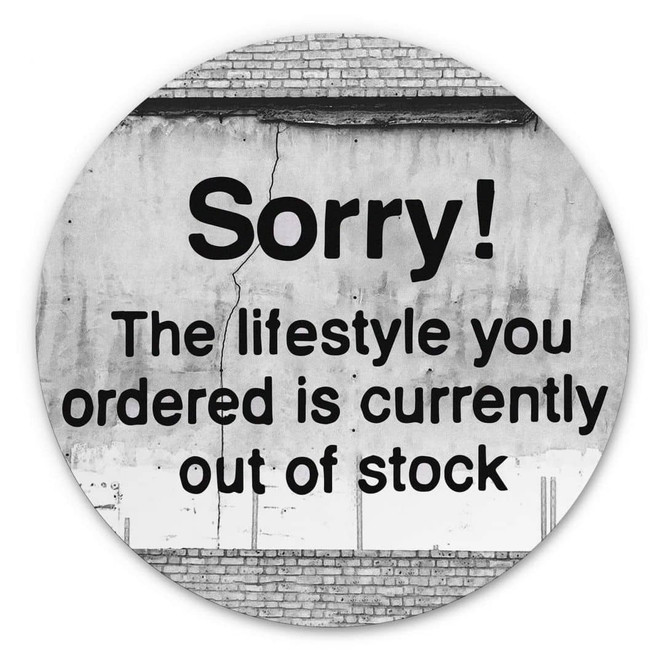 Alu-Dibond Banksy - Out of Stock - Rund