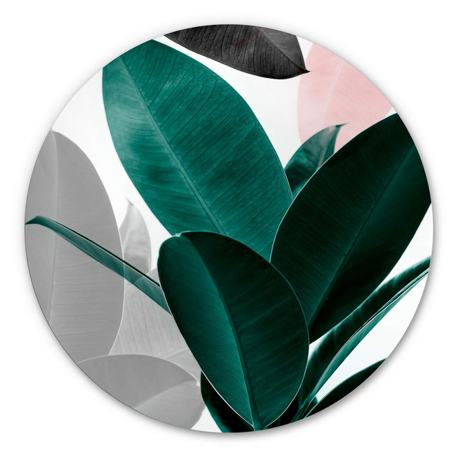 Alu-Dibond Sisi & Seb - Blätterspiele - Rund