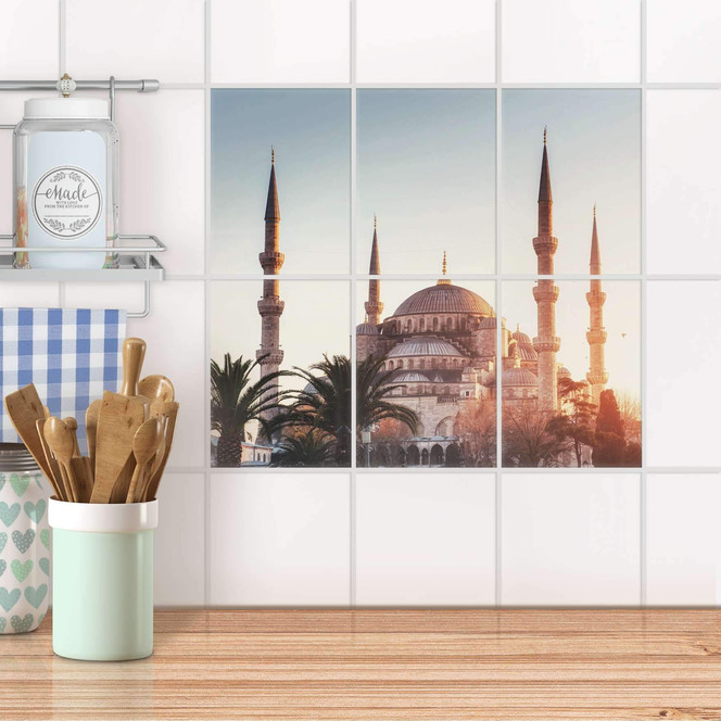 Fliesenaufkleber hoch - Blue Mosque - 6er Set