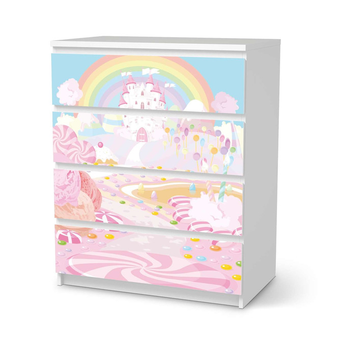 Folie IKEA Malm Kommode 4 Schubladen - Candyland- Bild 1