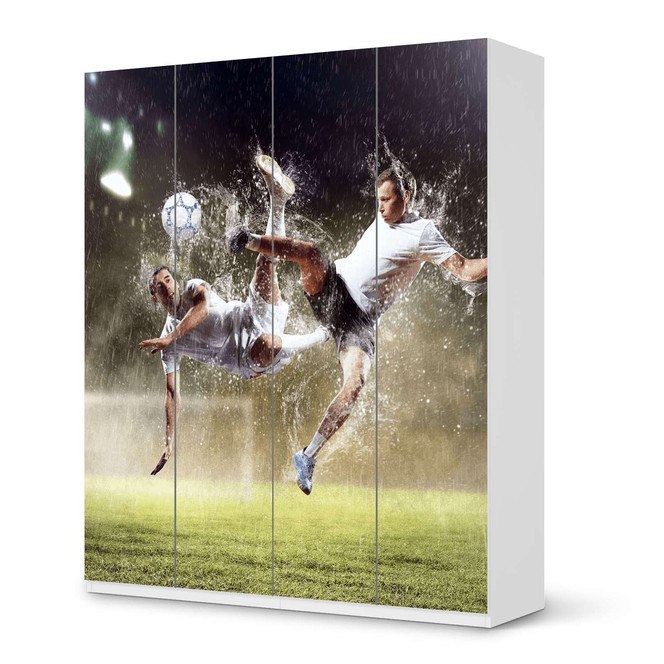 Möbelfolie IKEA Pax Schrank 236cm Höhe - 4 Türen - Soccer- Bild 1