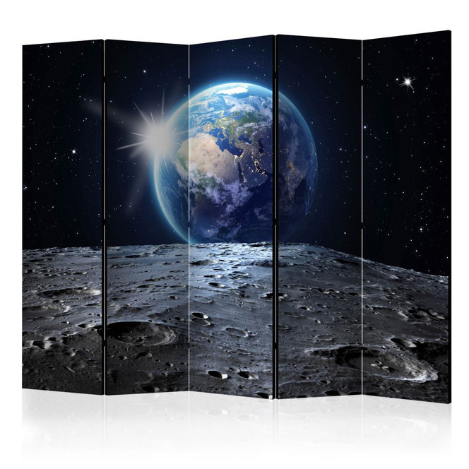 Paravent, Raumteiler freistehend, Trennwand - View of the Blue Planet II, 5-teilig - einseitig bedruckt - 225 x 172 cm