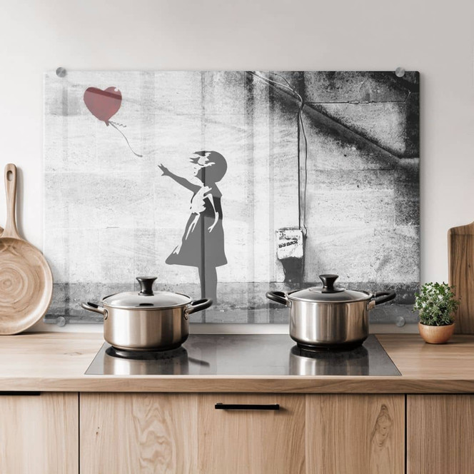 Spritzschutz Banksy - Girl with balloon
