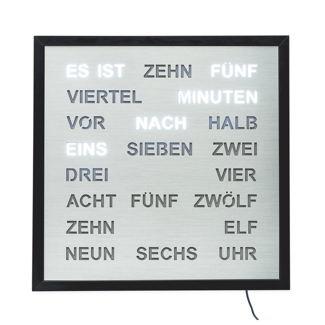 Tischuhr Metallgehäuse lackiert mit 220V Adapter