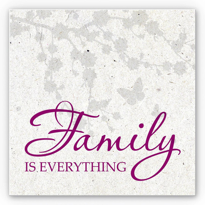 Wandbild Family is everything - quadratisch