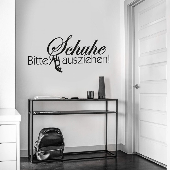Wandtattoo Bitte Schuhe ausziehen 2