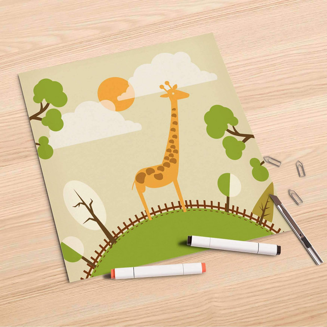 Folienbogen (30x30cm) - Mountain Giraffe- Bild 1