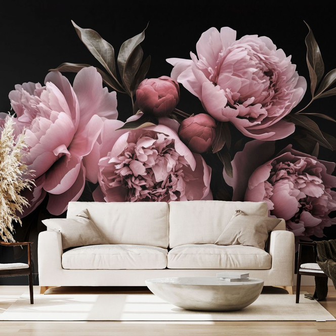 Fototapete Pfingstrosen rosé - Blumentapete - Haase