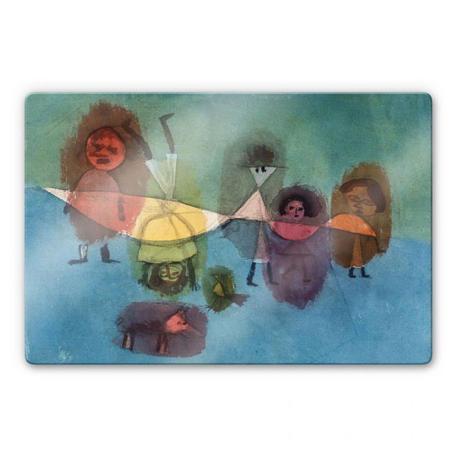 Glasbild Klee - Kindergruppe