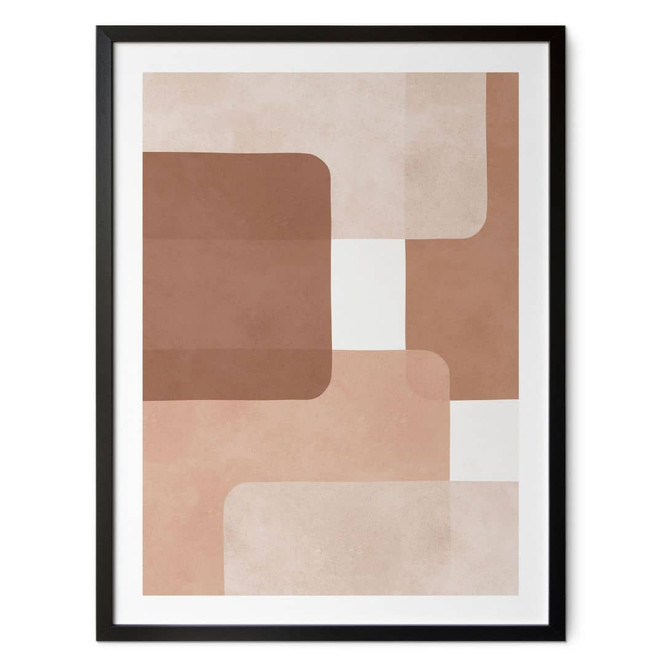 Poster Boho Abstraktion in Beige-braun - Costa