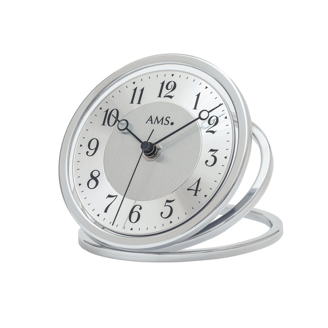 Tischuhr Funk Aluminium modern