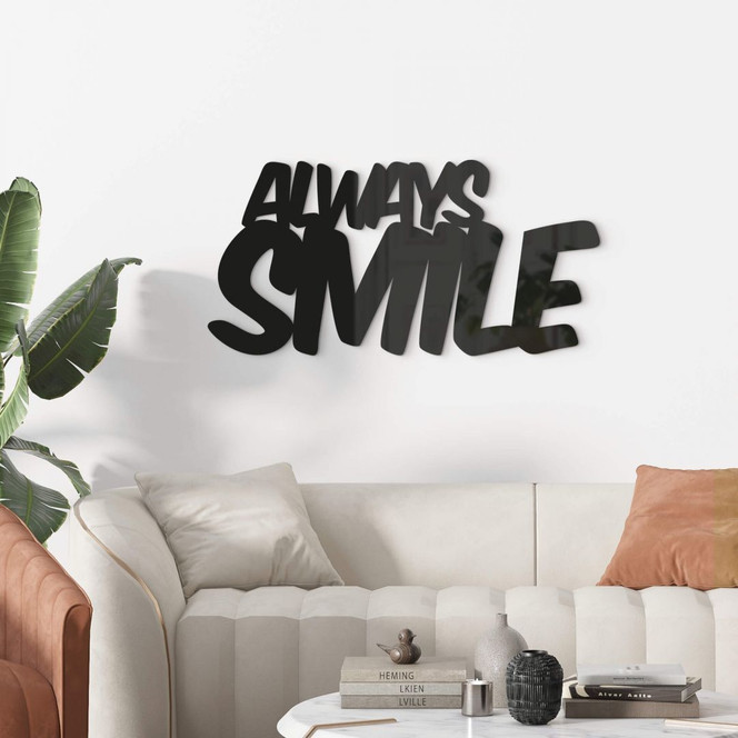 3D Schriftzug Always Smile - Acryldeko