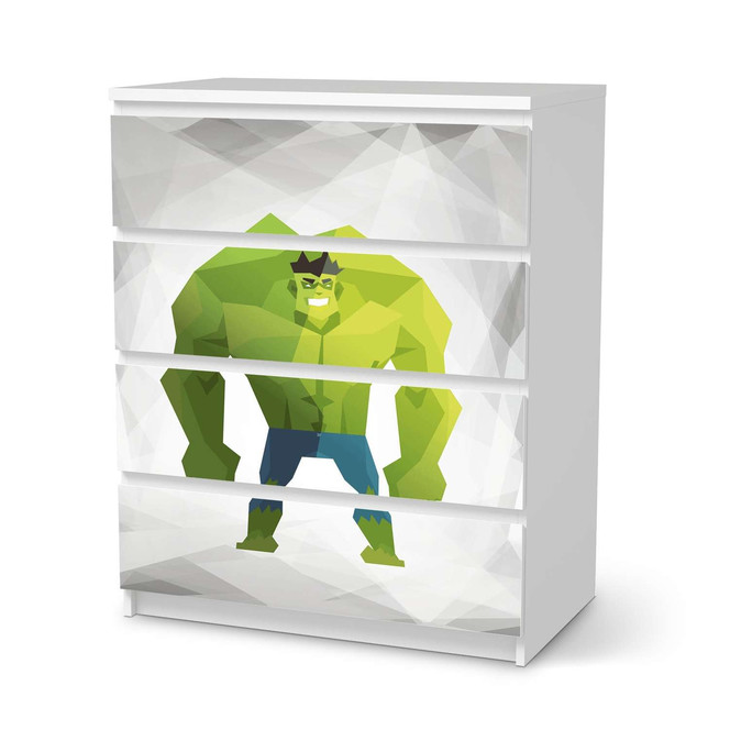 Folie IKEA Malm Kommode 4 Schubladen - Mr. Green- Bild 1