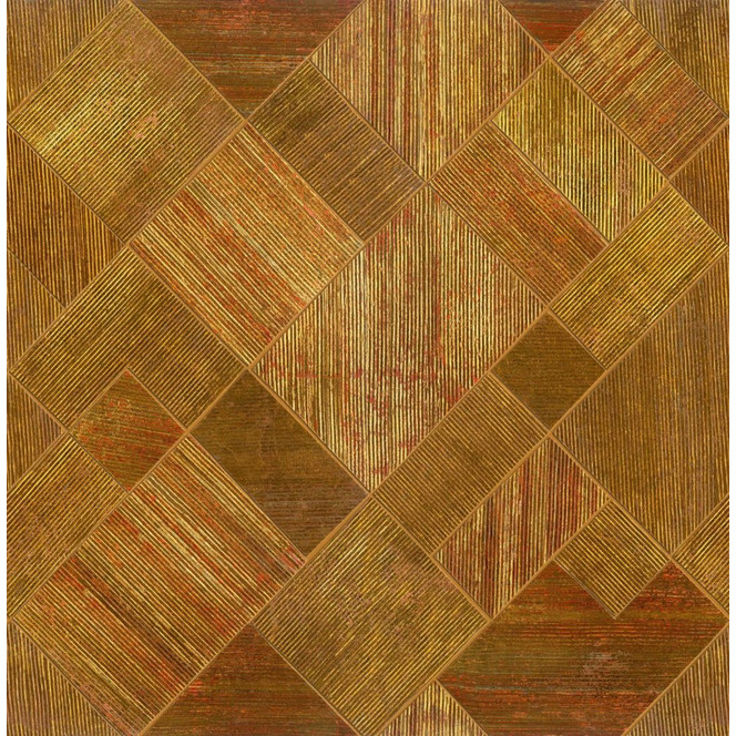 Fototapete Motivtapete Geometrisches Streifenmuster in Gold und Oliv mit Textilstruktur 2.7 x 2.65 m