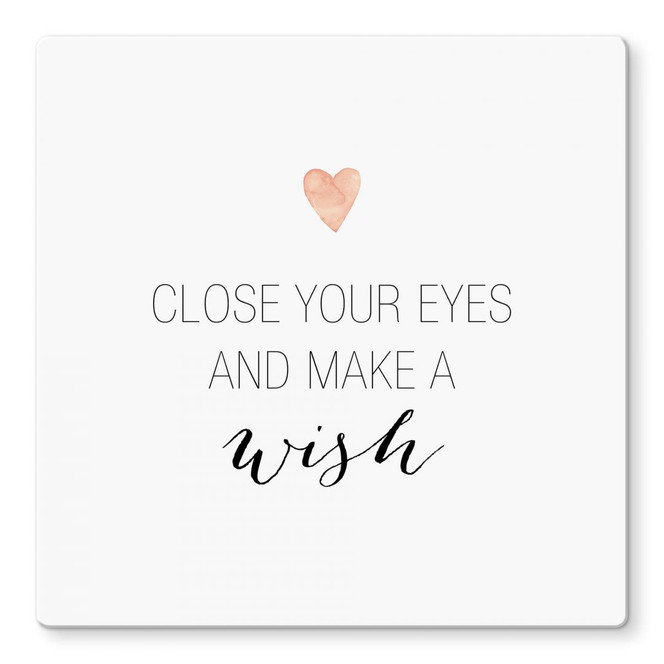 Glasbild Confetti & Cream - Make a wish