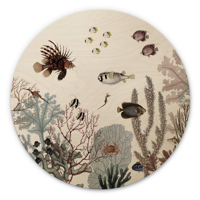 Holzbild Sir Edward - Tosendes Riff - Rund