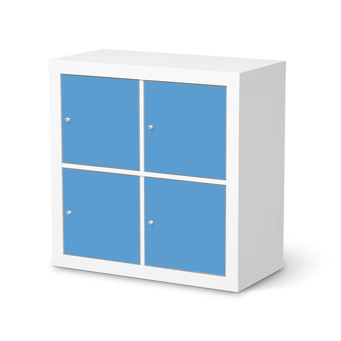 Klebefolie IKEA Kallax Regal 4 Türen - Blau Light- Bild 1