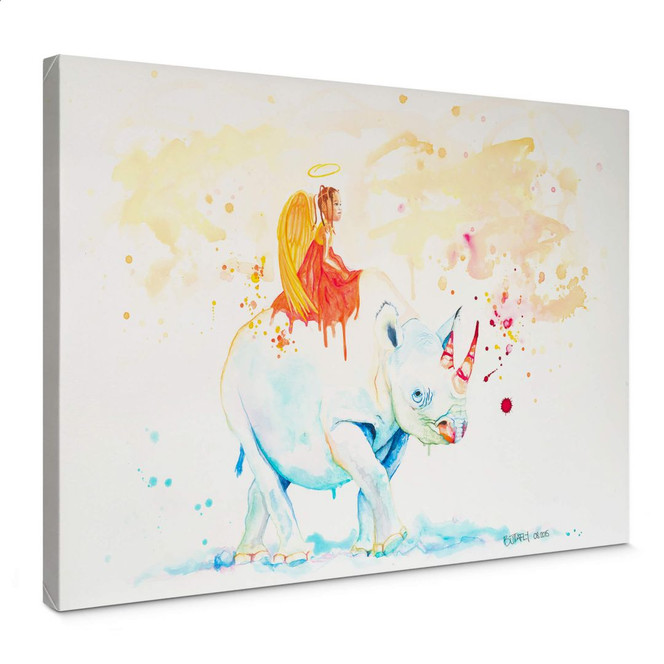 Leinwandbild Buttafly - Black Rhino