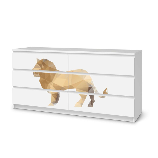 Möbelfolie IKEA Malm Kommode 6 Schubladen (breit) - Origami Lion- Bild 1