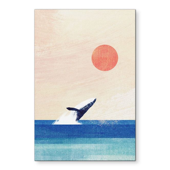 Wandbild Wal im Meer - Rivers - Alu-Dibond