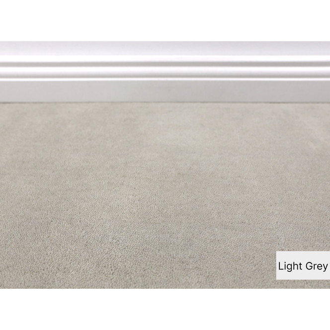 Eco Velvet Teppichboden Meterware in Light Grey