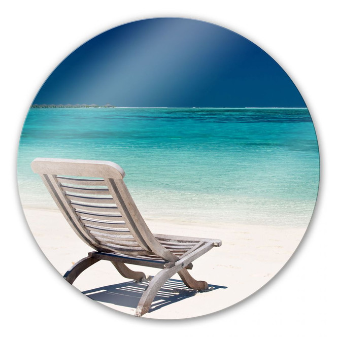 Glasbild Südseestrand - rund