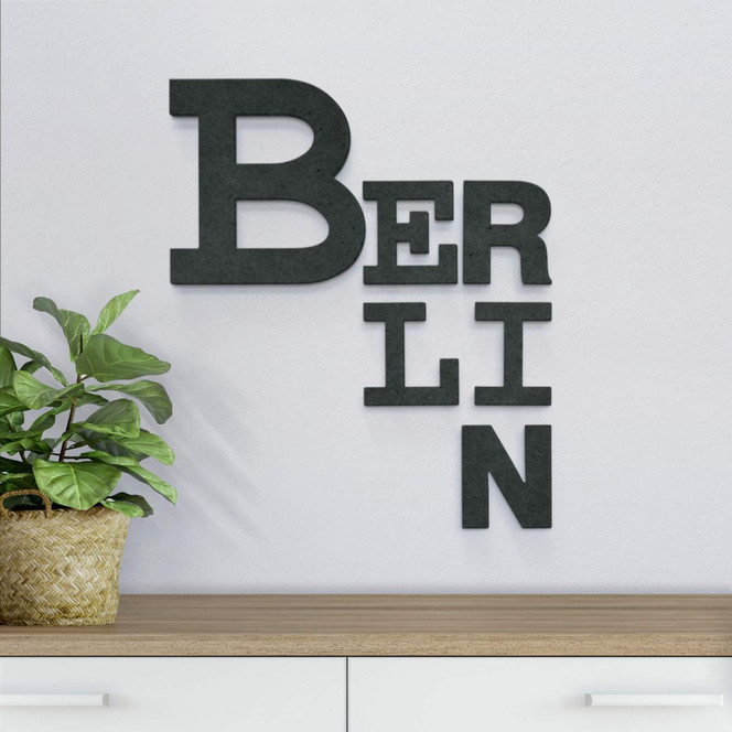 MDF-Holzbuchstaben Berlin mixed