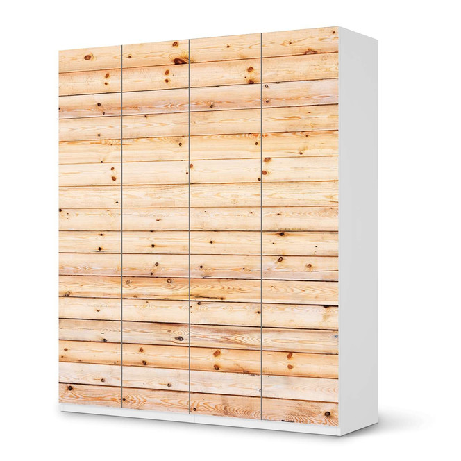 Möbelfolie IKEA Pax Schrank 236cm Höhe - 4 Türen - Bright Planks- Bild 1