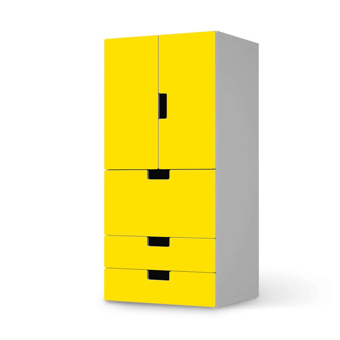 Möbelfolie IKEA Stuva / Malad - 3 Schubladen und 2 kleine Türen - Gelb Dark- Bild 1