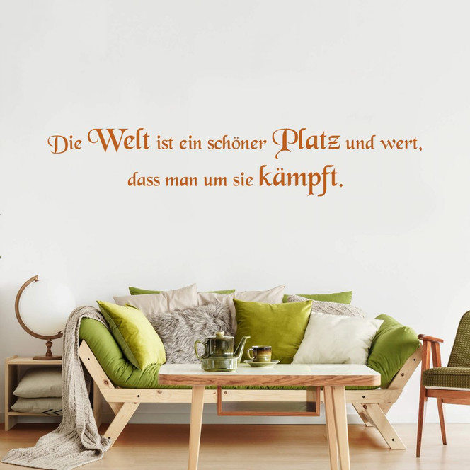 Wandtattoo Die Welt ist ein schöner Platz...
