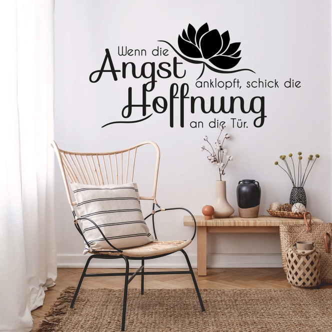 Wandtattoo Wenn die Angst...