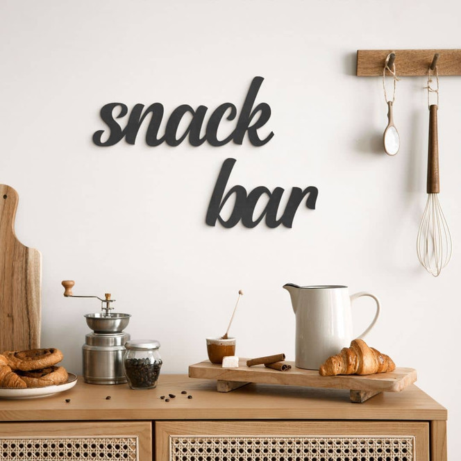 3D Schriftzug Snack Bar - MDF Deko für die Küche