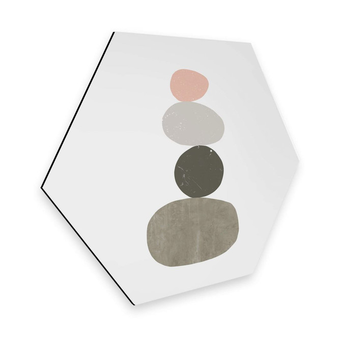 Hexagon - Alu-Dibond Nouveauprints - Pebbles 1