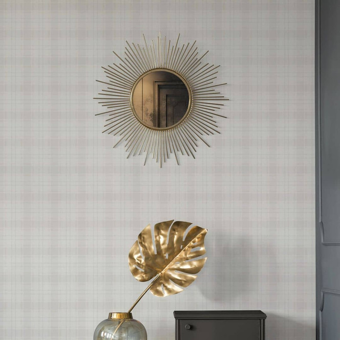 Karotapete creme beige - Vliestapete Landhaus A.S. Création - matt und leicht strukturiert