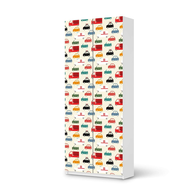 Möbelfolie IKEA Pax Schrank 236cm Höhe - 2 Türen - Cars- Bild 1