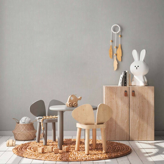 Streifentapete creme blau - Vliestapete Kunst A.S. Création - matt und leicht strukturiert