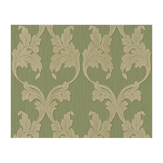 Architects Paper Textiltapete Tessuto Barocktapete mit Ornamenten grün