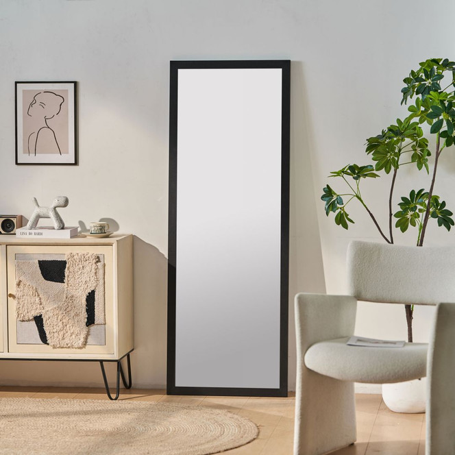 Wandspiegel schwarz schmal - Monaco - 35 x 120 cm