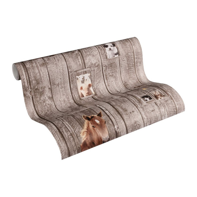 A.S. Création Vliestapete Little Stars braun, bunt