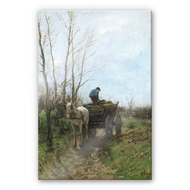 Acrylglasbild Mauve - Holz sammeln