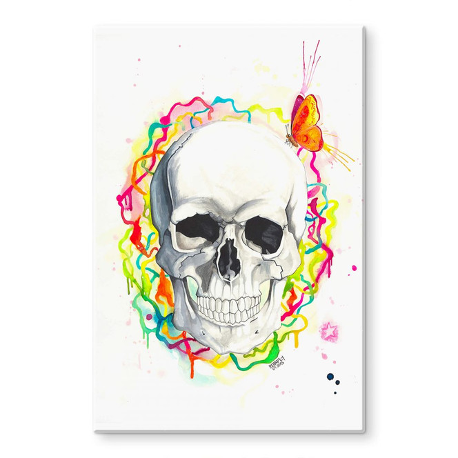Glasbild Buttafly - Skull
