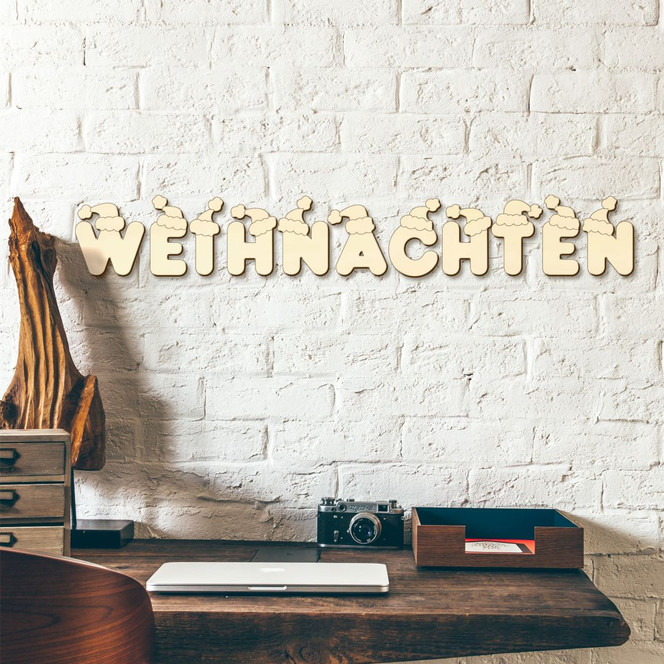 Holzbuchstaben Weihnachten